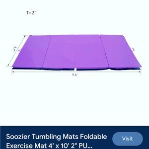 Soozier tumble mat 4 X 10 X 2in thick leather material.
